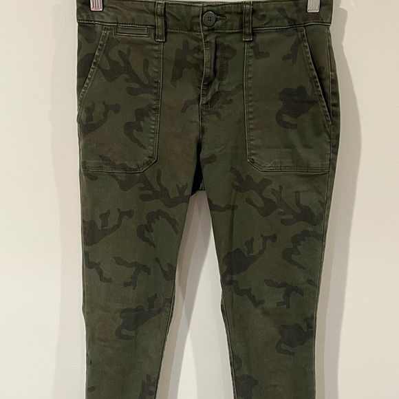 Women’s 26 Sanctuary Denim Standard Surplus Cropped Ankle Camo Brown Pants EUC - Picture 1 of 12
